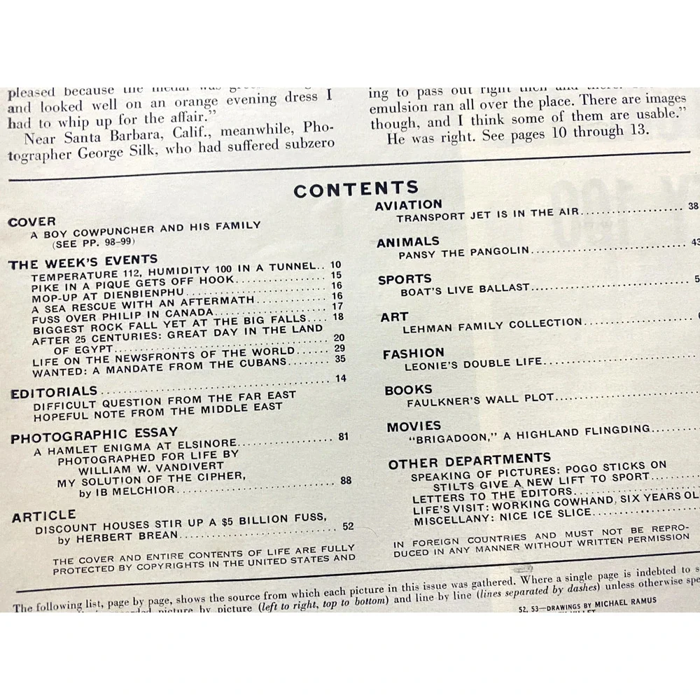 Life Magazine August 9 1954 Hunt for a Hamlet Treasure